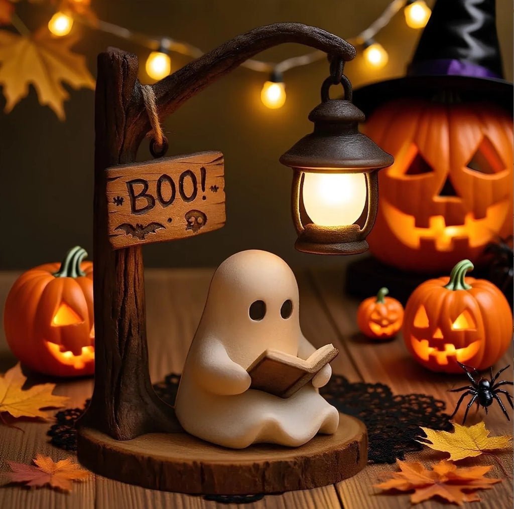 Boo Ghost Resin Lantern Lamp